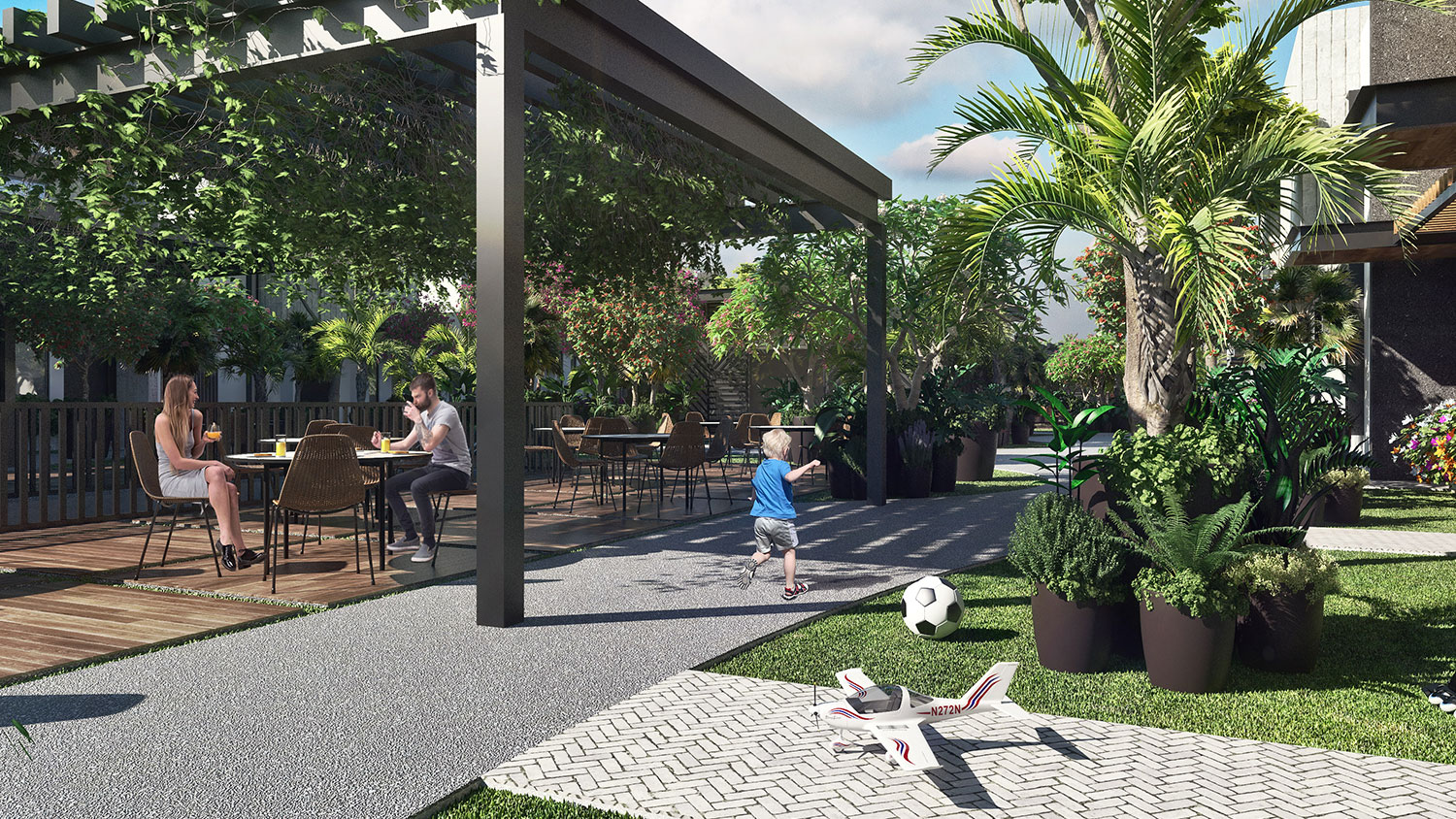 Área social con asadores